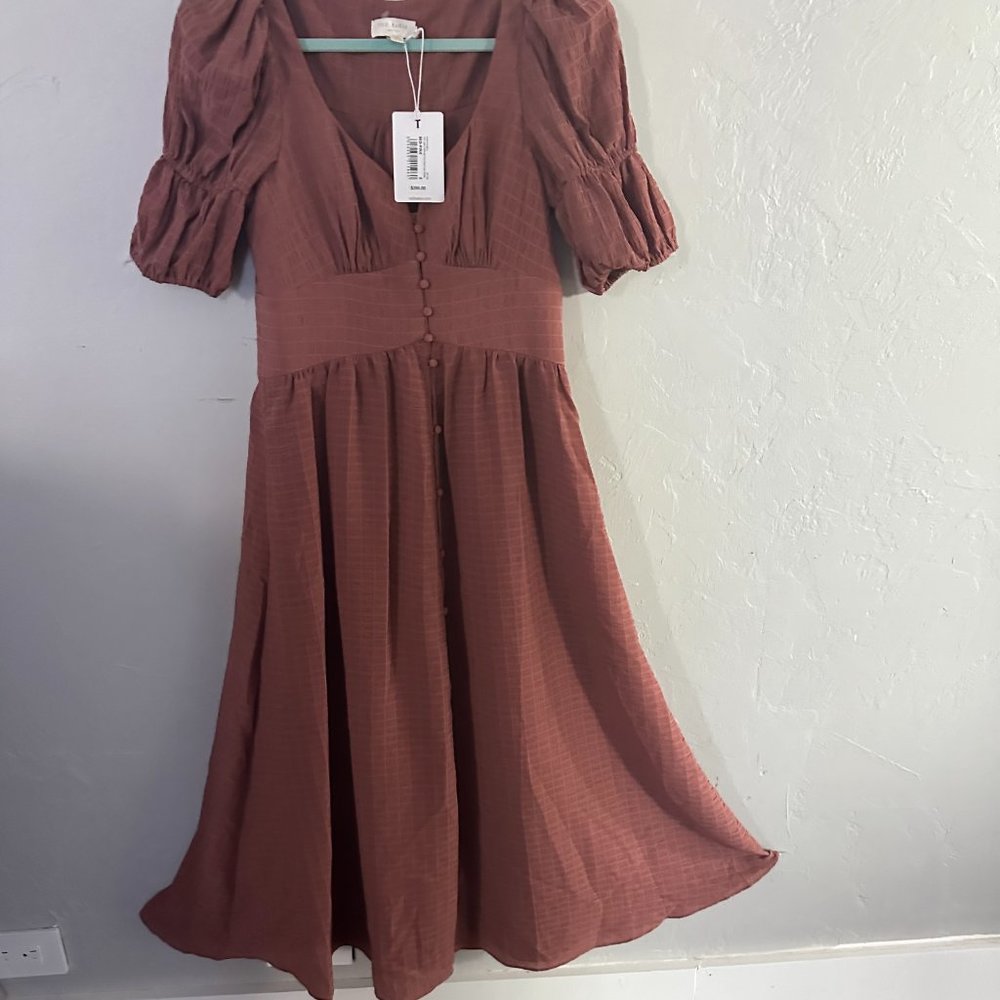 Ted Baker Midi Dress with puff style sleeves  (Tags)